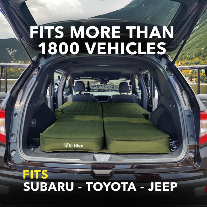 Hive Unbeatable Durability SUV Air Mattress for Car Camping, Durable Extra Thick 300D Oxford Fabric, Quick Easy Set-Up w/Electric Pump, Car Bed Mattress, Forrest Green - Image 2